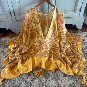 New Boho Lightweight Mustard Cardigan Kimono Top Cover Up Oversized Beach Denim